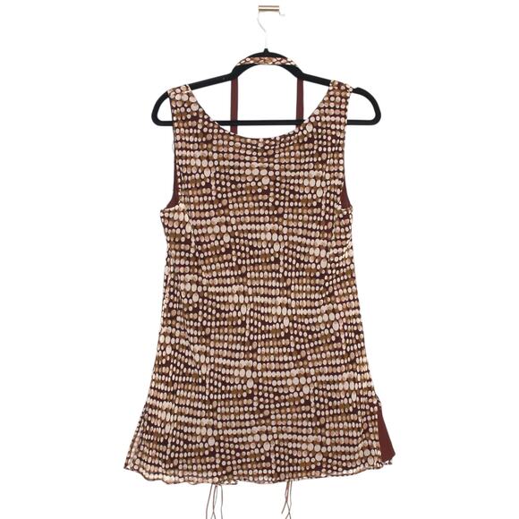 100% Silk Donna Morgan Skirt Set Size 14 Brown Vintage - Picture 13 of 16